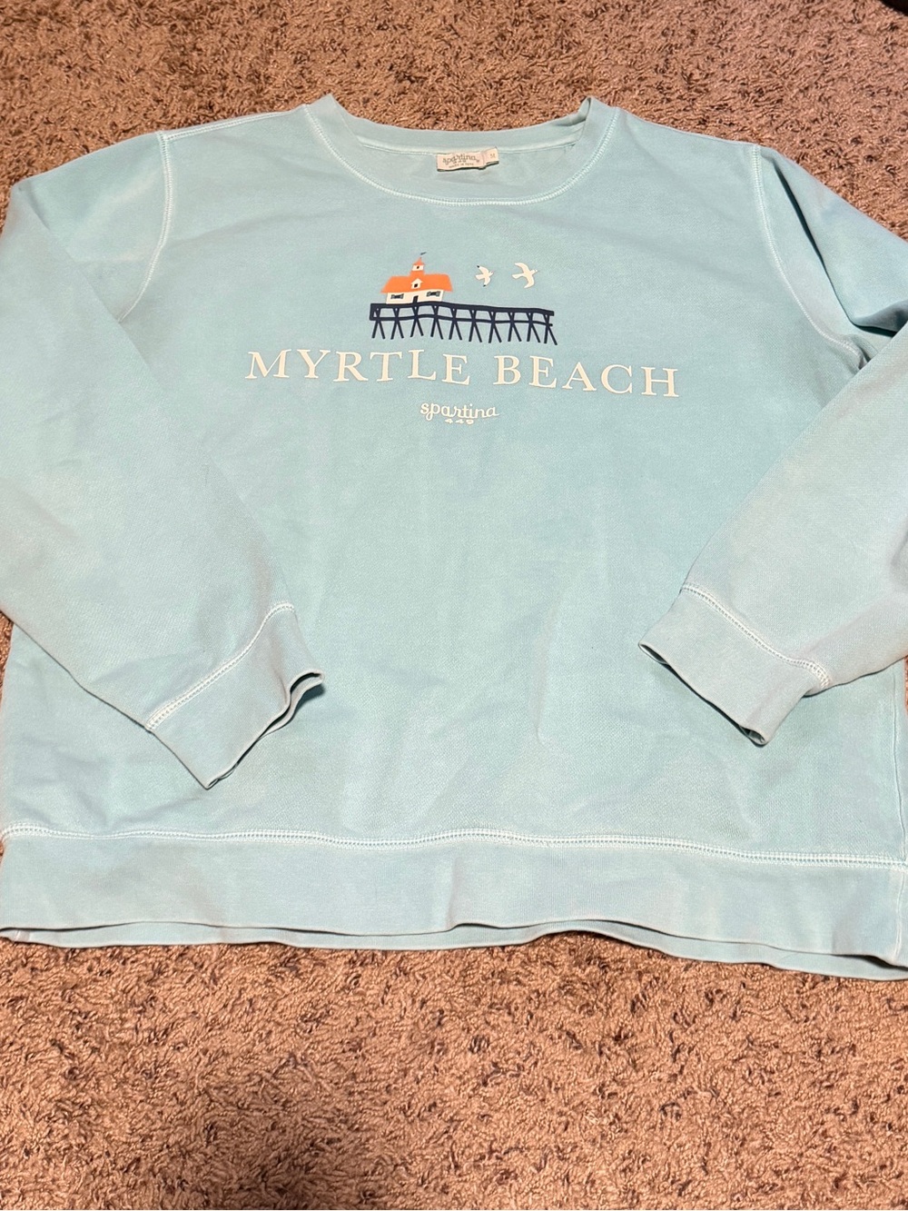 Spartina 449 Light Blue "Myrtle Beach" Pullover Sweatshirt